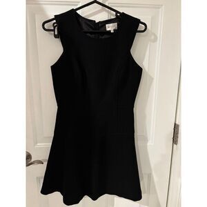 Milly Womens Black Chelsea Flared‎ Dress Sz 6 New! Sleeveless Wool